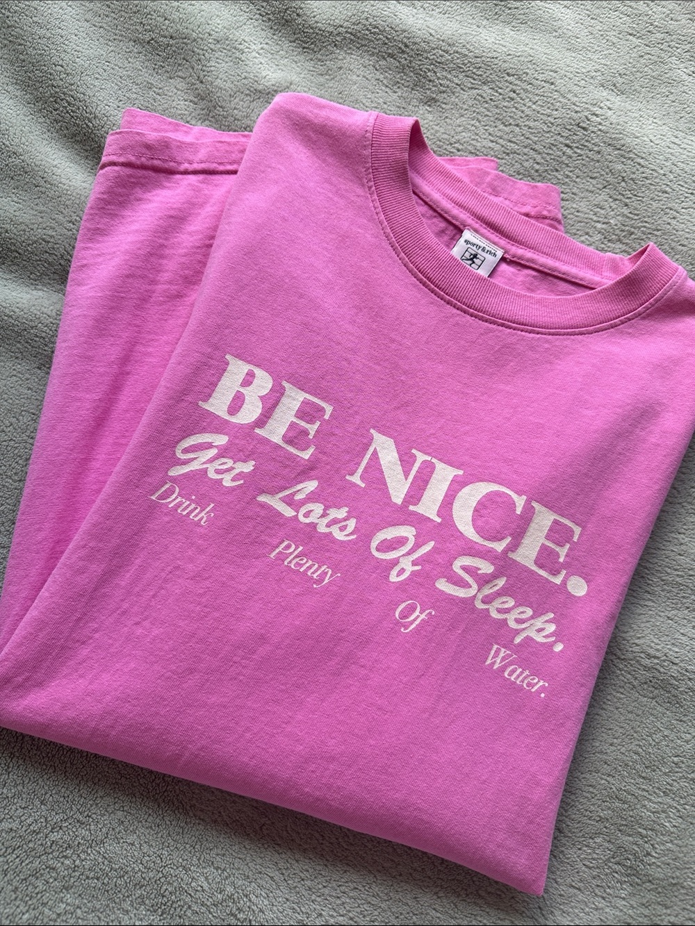 SPORTY & RICH Be Nice Tee Size Medium
